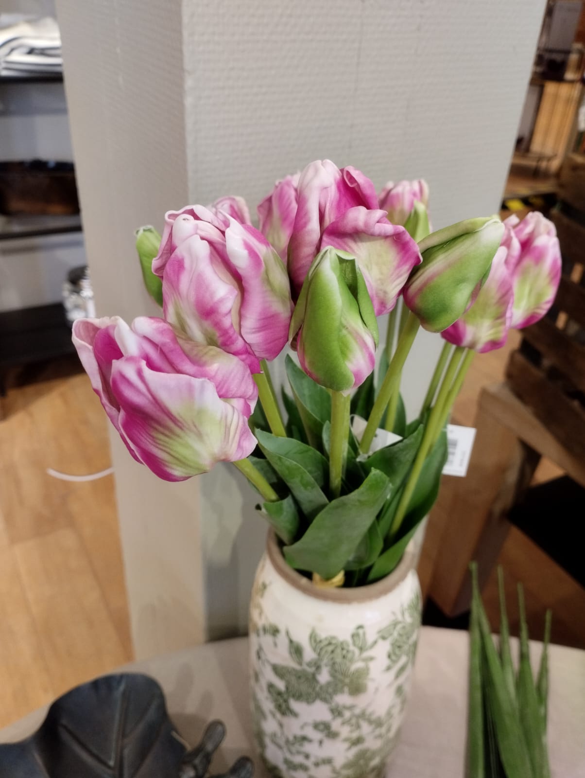 Konstgjorda Papegojtulpaner – Bukett om 5 - 48 cm