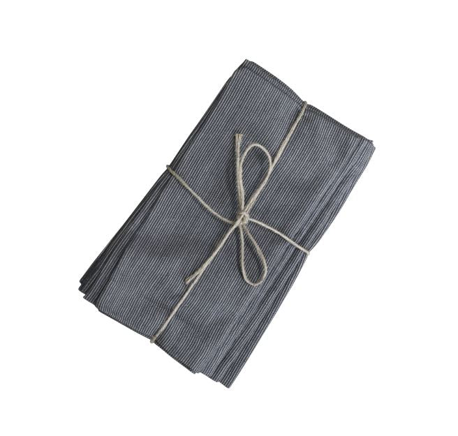 Tygservetter 4-pack - Grön Randig - 40x40cm