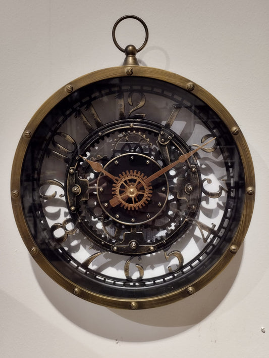 Väggklocka - Industristil - Diameter 26cm